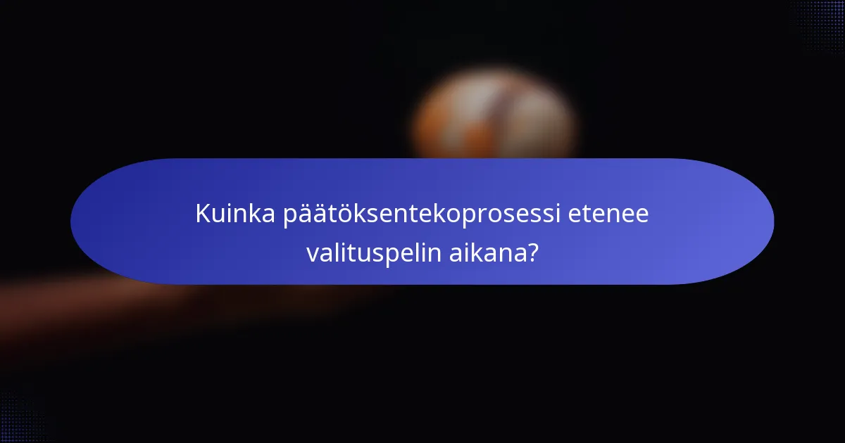 Kuinka päätöksentekoprosessi etenee valituspelin aikana?