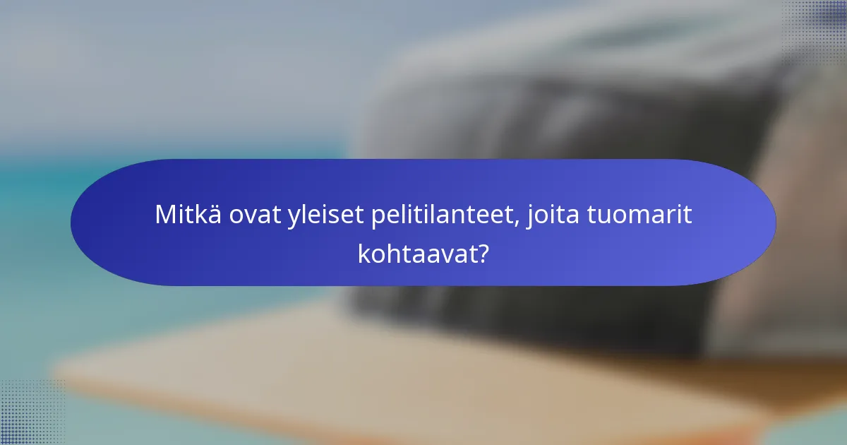 Mitkä ovat yleiset pelitilanteet, joita tuomarit kohtaavat?